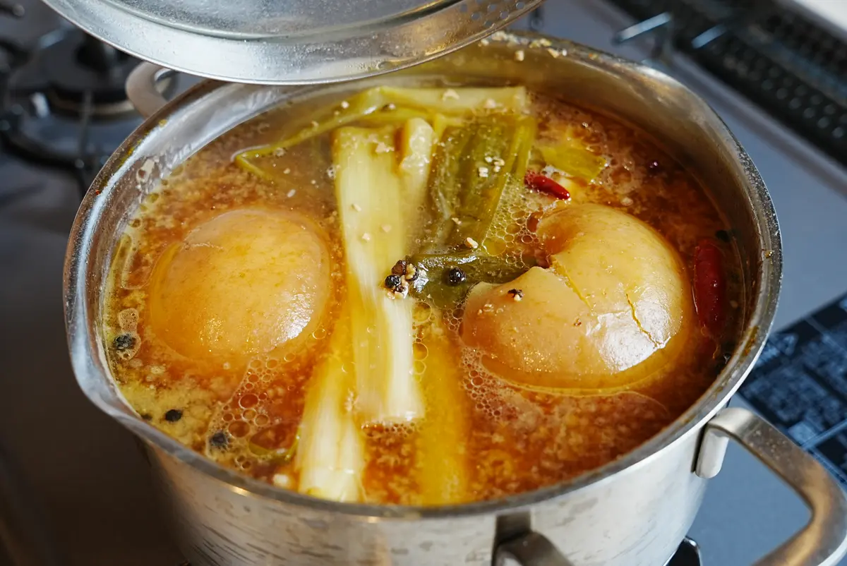 煮立つ様子